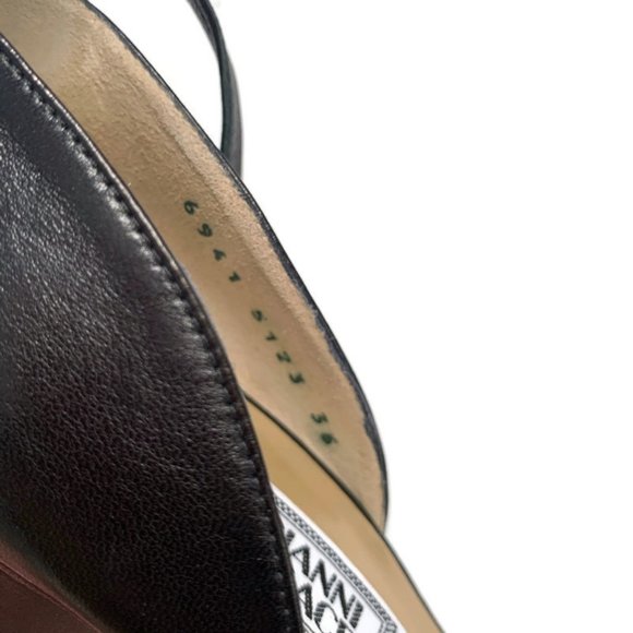 Gianni Versace Vintage Leather Pewter Wedge Heels - Picture 6 of 7